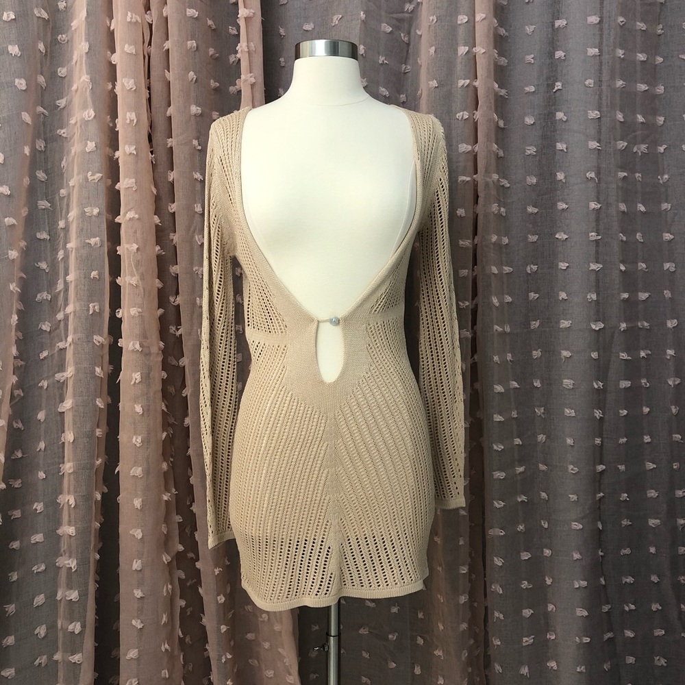 Musol Beige Knit Cover Up / Sweater